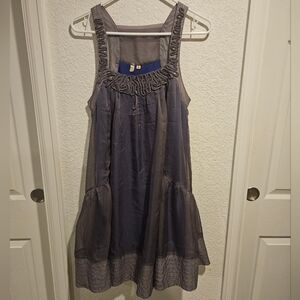 Hush Elegant Blue and Gray Casual Dress